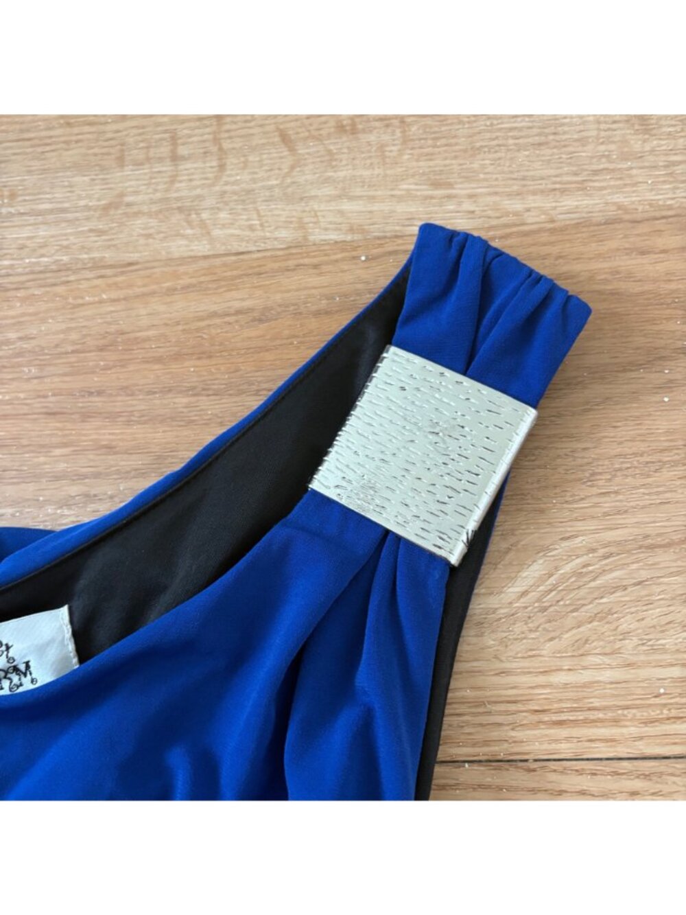 Sweet Storm Asymmetrical Strap Bodycon Mini Dress Royal Blue Women’s Sz M - Picture 5 of 7